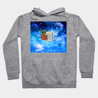 Leprechaun Sloth Beer Mug Night Sky Hoodie